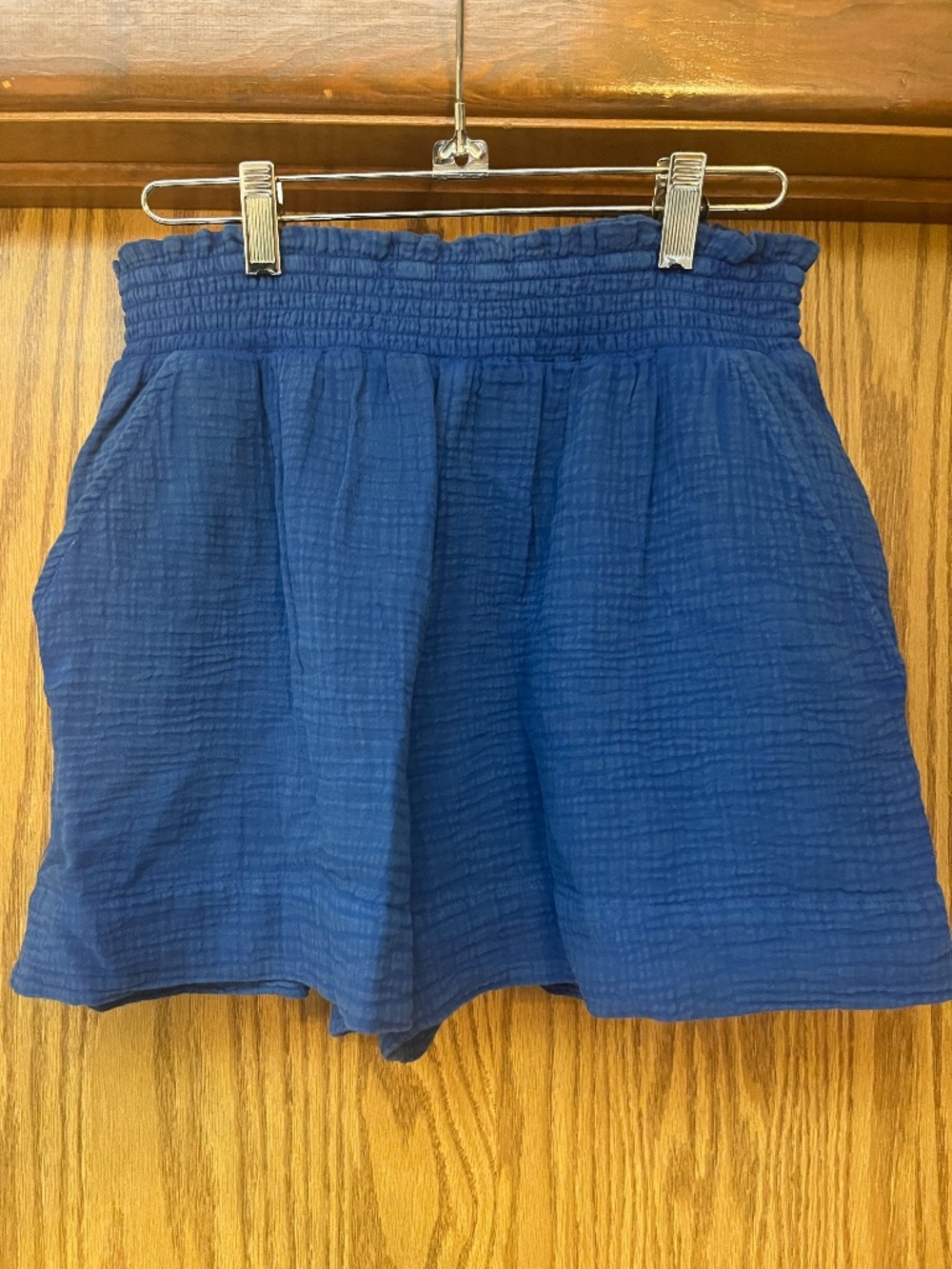 NWT Faherty Organic Dream Cotton Gauze Short Size Medium in Strong Blue